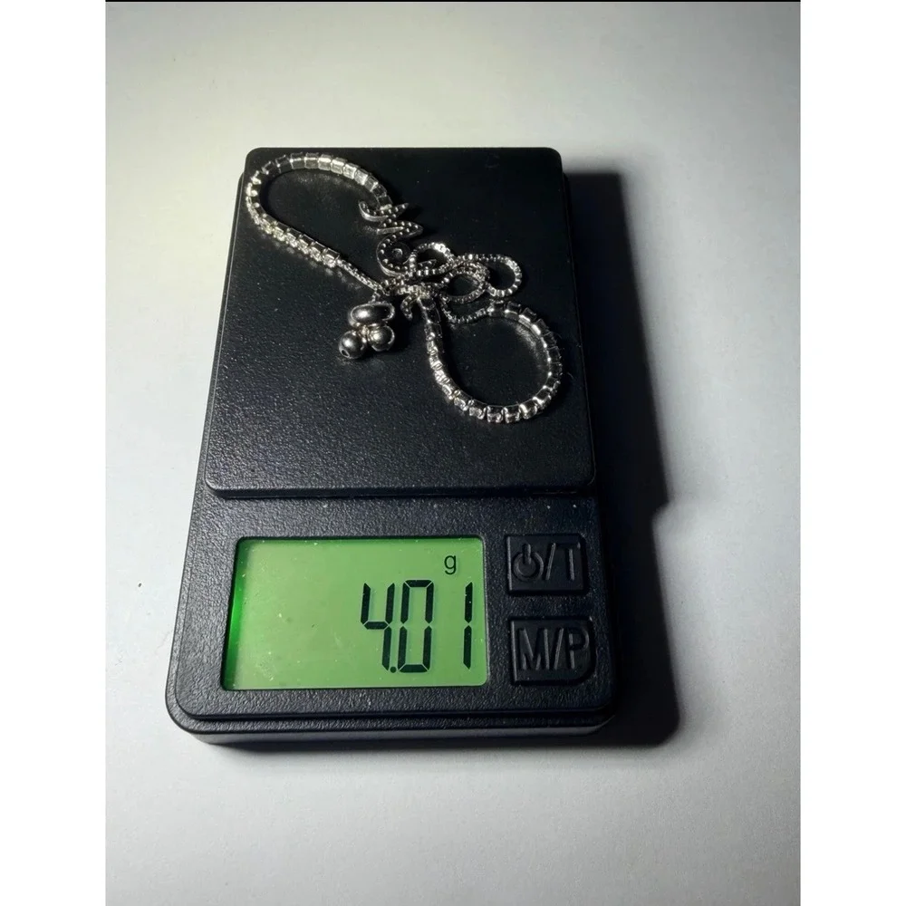 Sterling Silver MOM Cubic Zirconia Bolo Bracelet Adjustable Tennis Box Chain 925